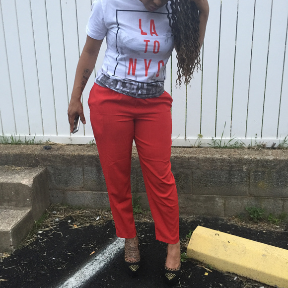 Sz. Small Petite Red Pants - Picture 1 of 5